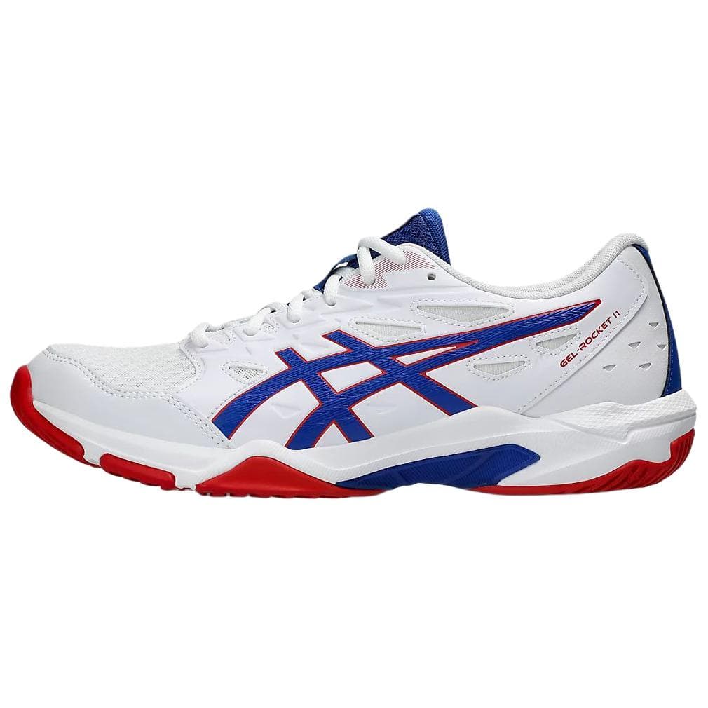 Asics Gel Rocket 11 Abrasion Resistant Low top Training Shoes Men's White Blue