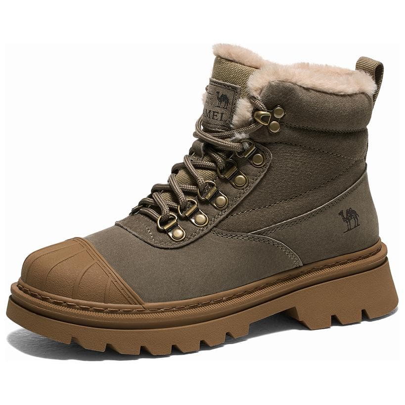 CAMEL Wear-Resistant Anti-Slip Fleece-Lined Retro Classic Short-Cut Outdoor Boots Men's