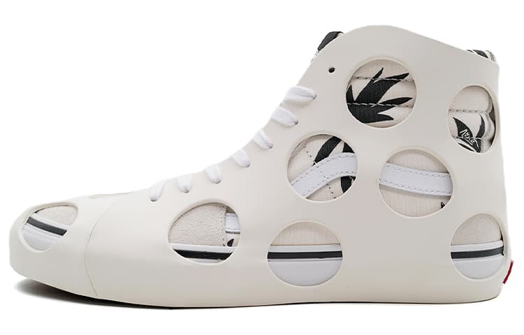 Sk8 Vans -Hi Cage Vlt Lx 'Polka Dot Checkered - Marshmallow'