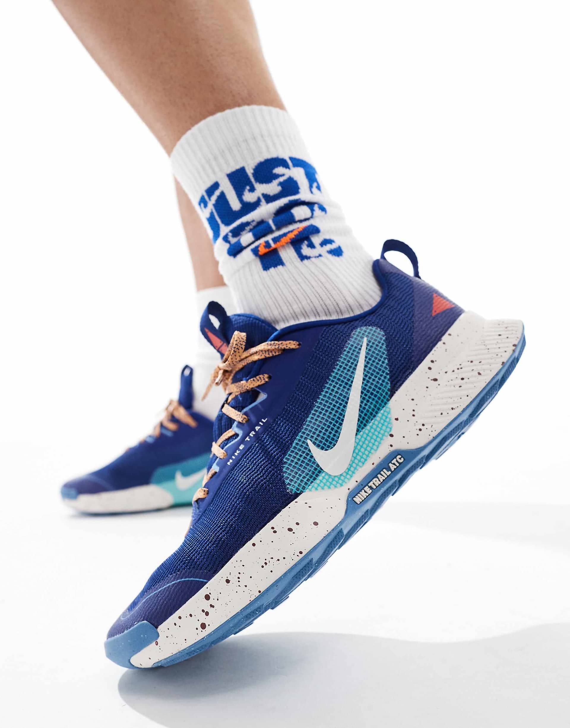 Nike Running Juniper Trail 3 sneakers in dark blue