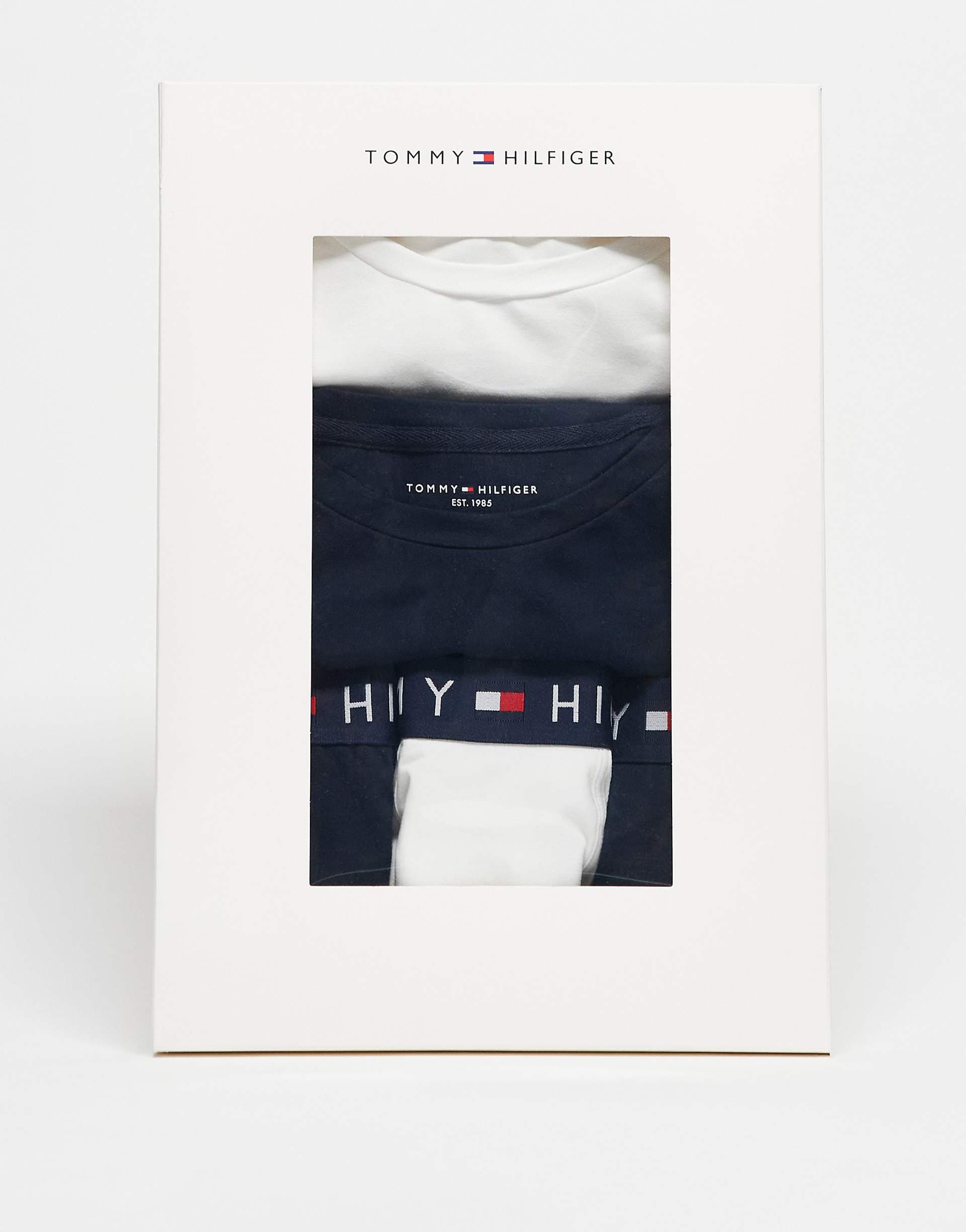 Tommy Hilfiger 5 piece T-shirt and boxers set in white and navy