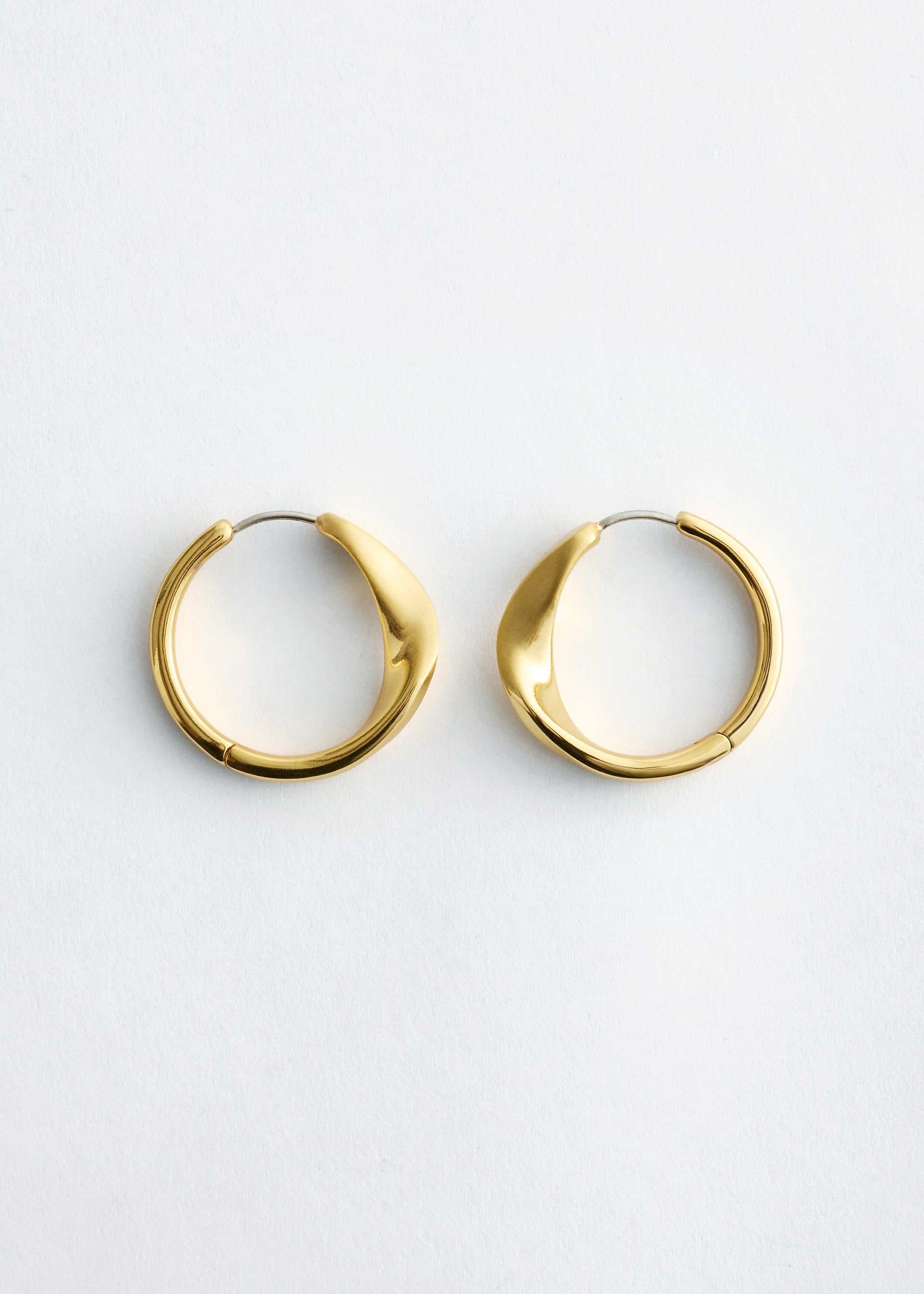 & Other Stories twisted hoop earrings in gold