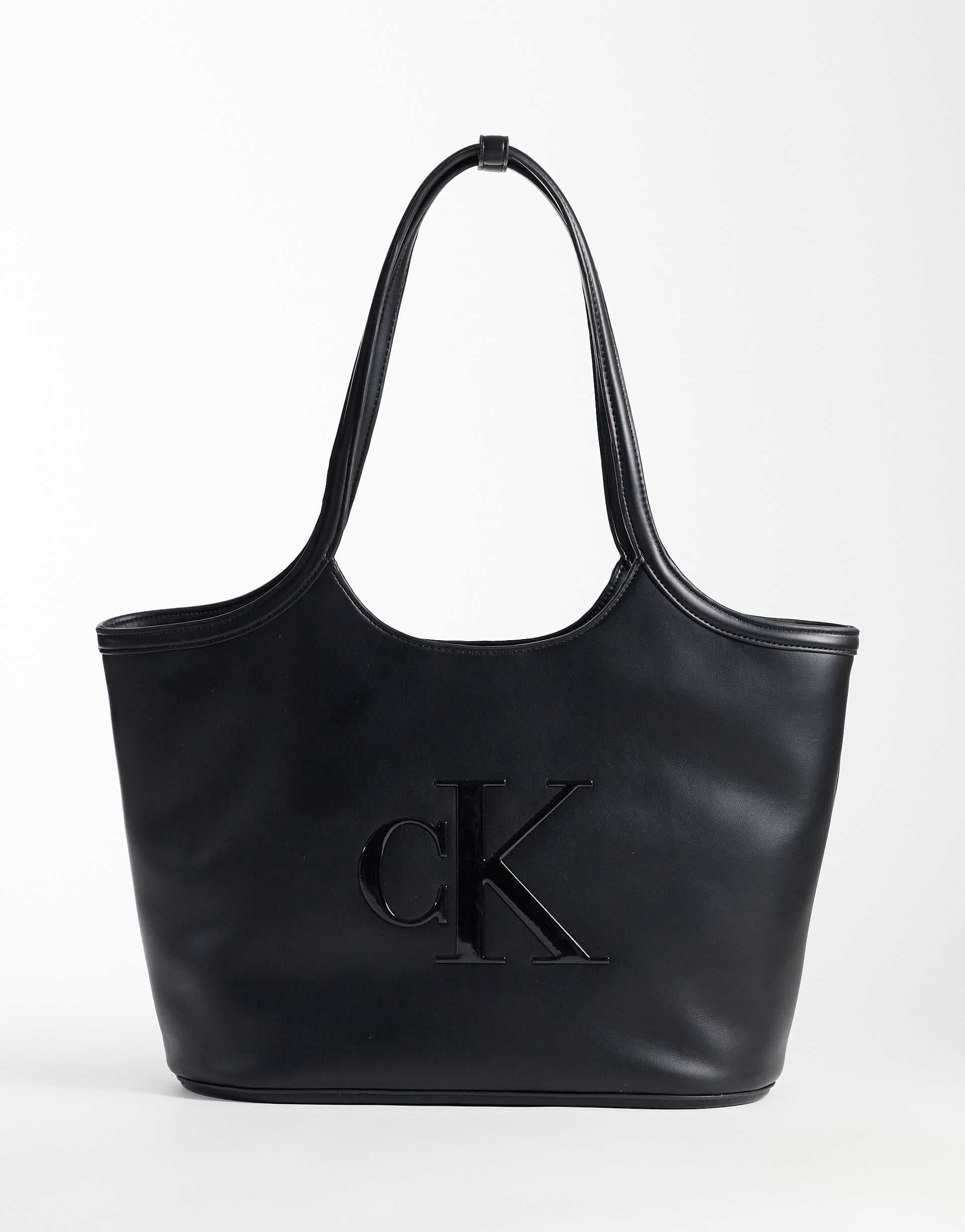 Calvin Klein large tote with bold logo in black
