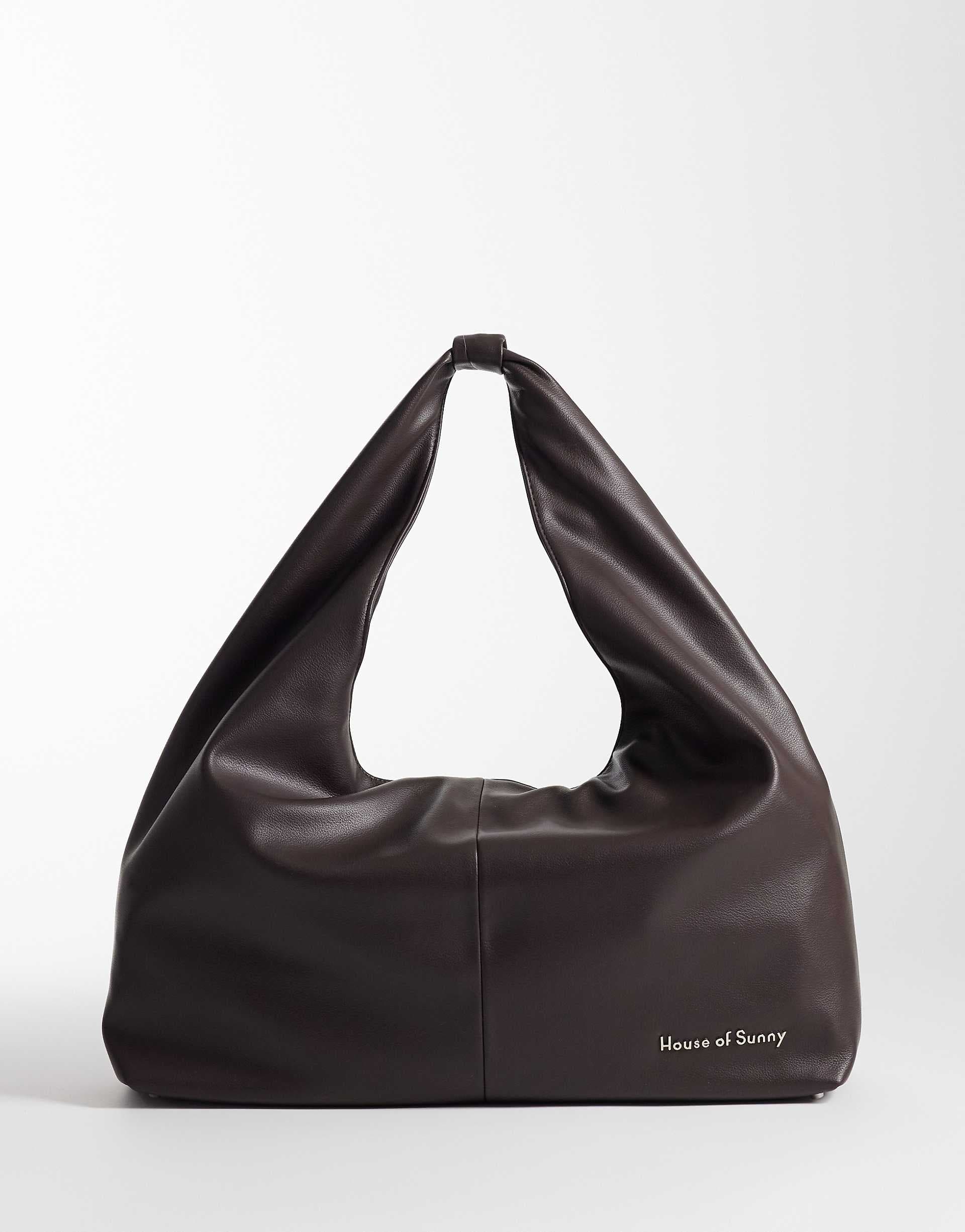 House of Sunny The big sling large draped bag in brown