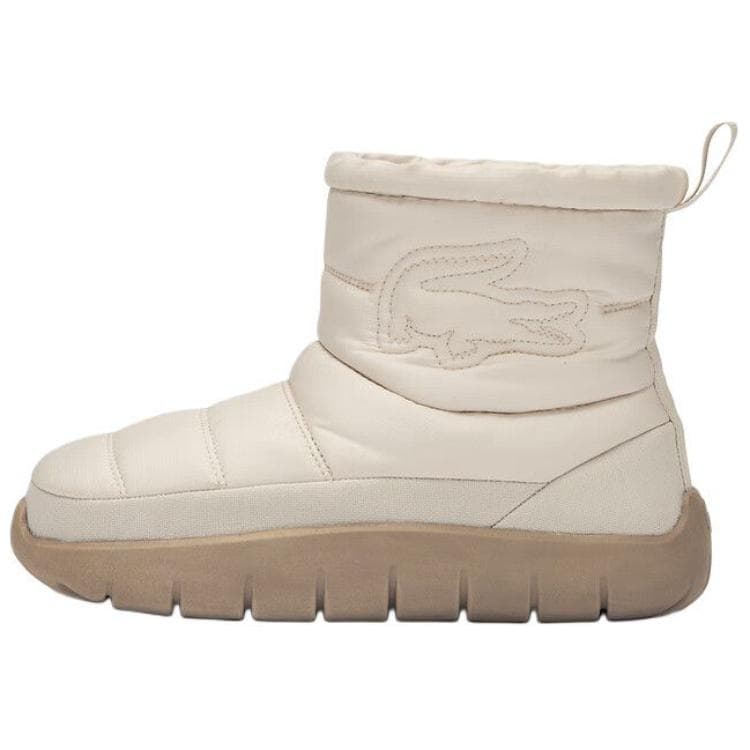 LACOSTE Lightweight Fashion Mid-Calf Snow Boots Women's Beige
