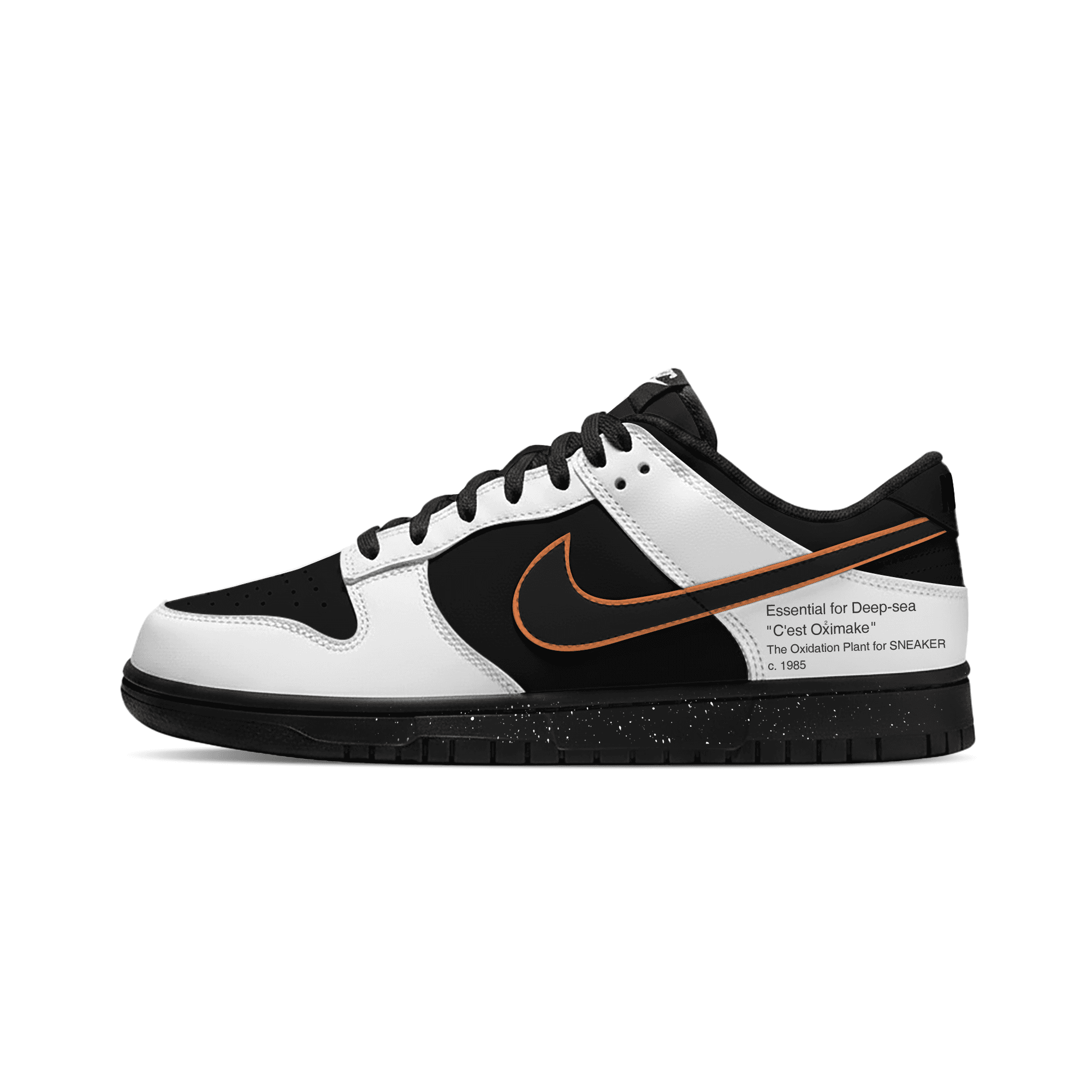 Custom Nike Dunk Reverse Panda 'Reverse Panda' American Street Splatter Friction Sound OOTD Halloween Commute Versatile Wear-Resistant Breathable Low-Top Sneakers Unisex Black Pink