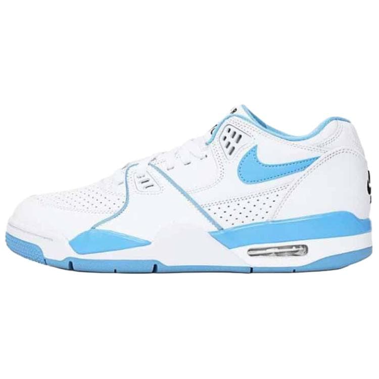 Nike Air Flight 89 Slip Resistant Abrasion Resistant Low top Vintage Basketball Shoes Men's White Blue