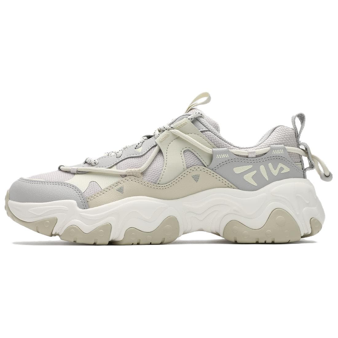 FILA FLUID 5 Anti-Slip Wear-Resistant Low-Top Chunky Sneakers Women's Gray
