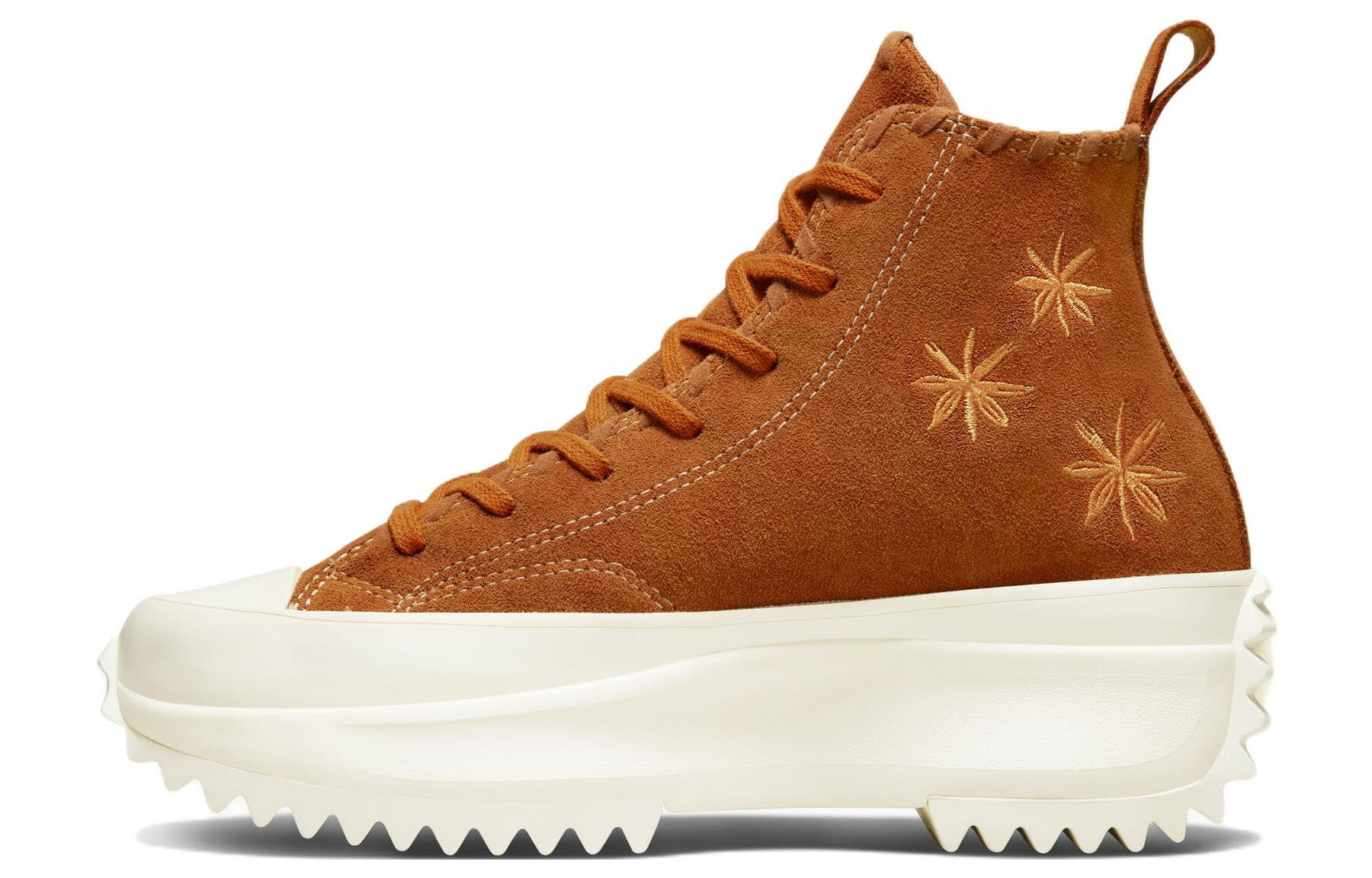Converse Run Star Hike Platform Hi Embroidered Floral Amber Women's