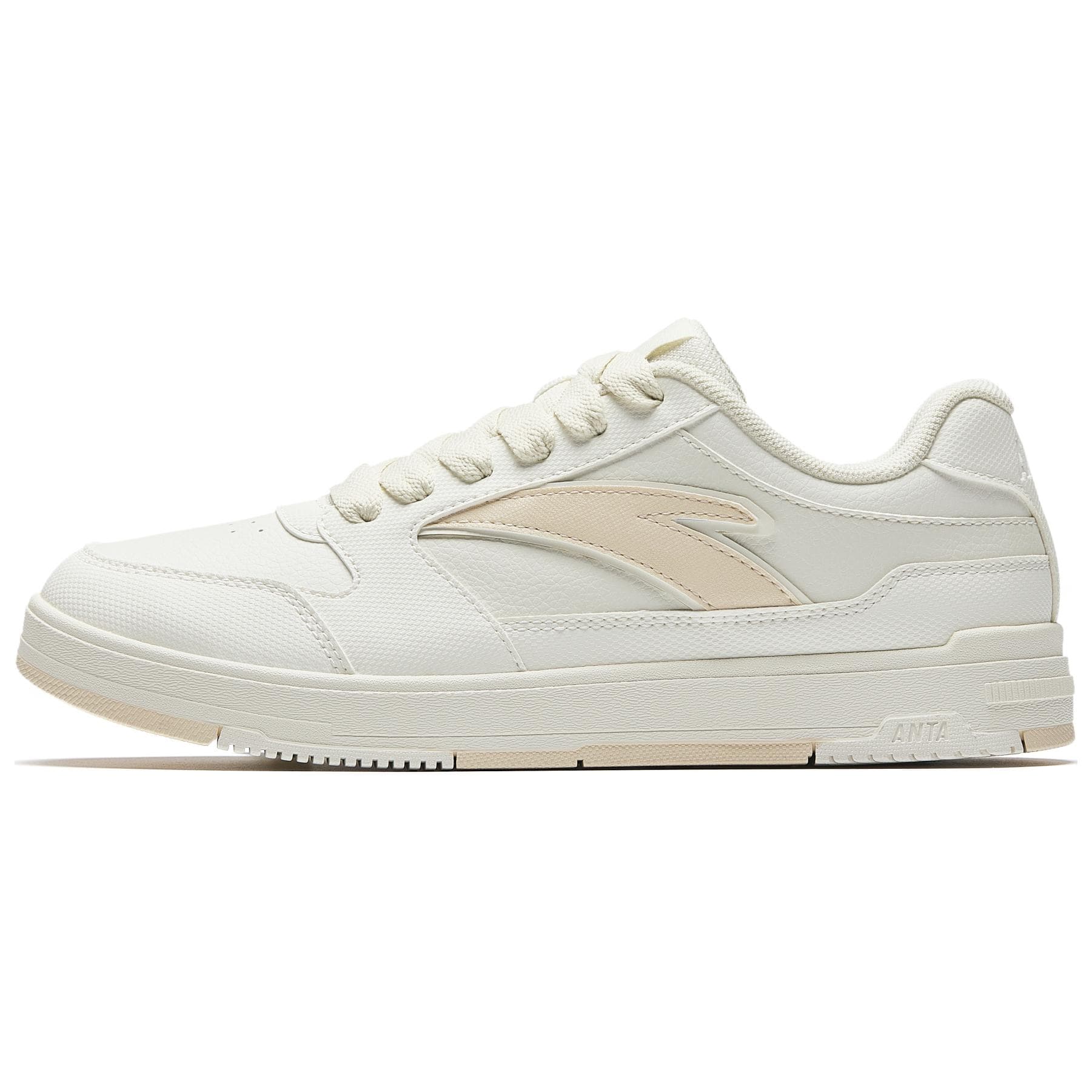 Anta Classic 'Xiao Jie Wan' Sport Casual Comfortable Slip-Resistant Wear-Resistant Platform Low-Top Sneakers Women's White Beige