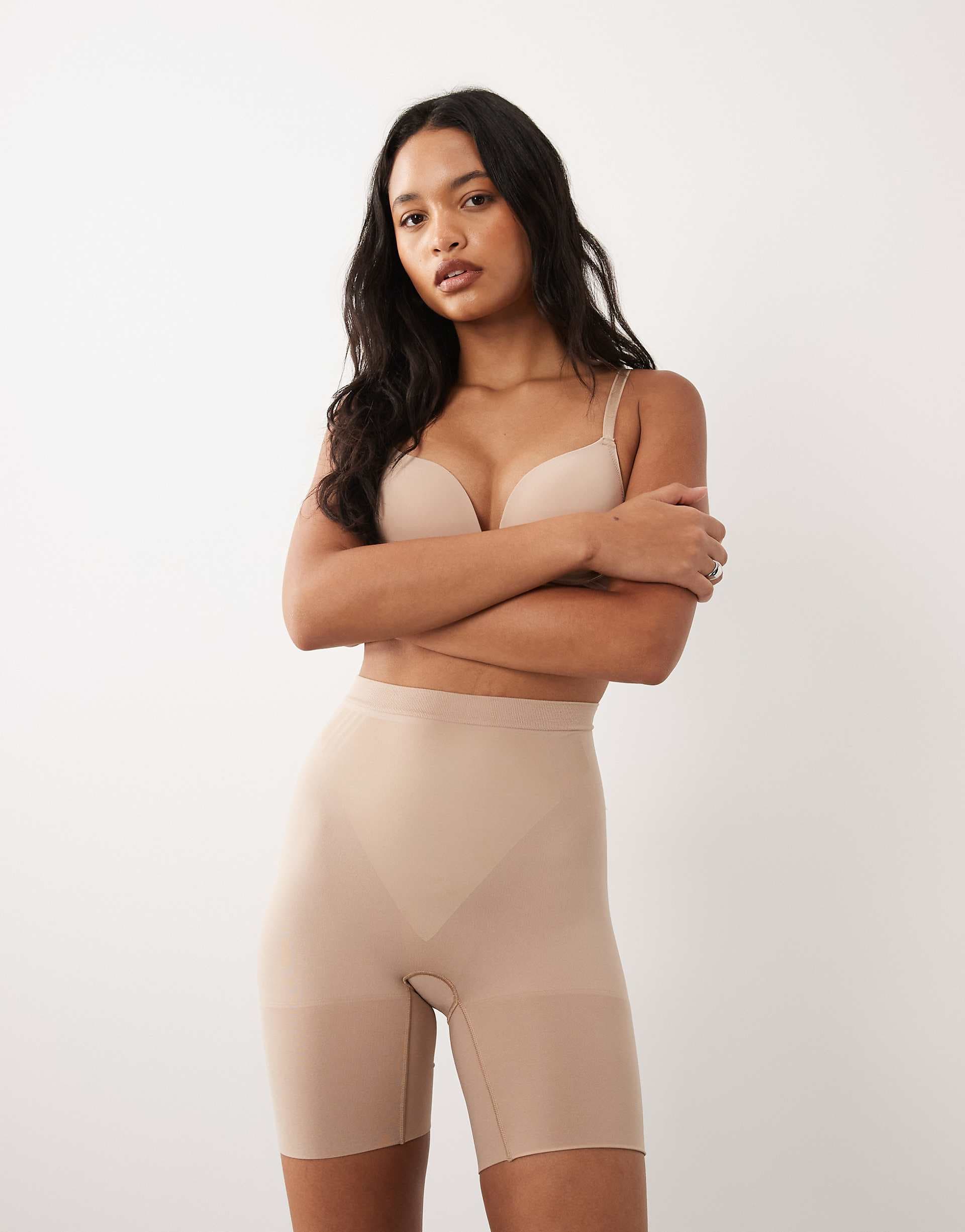 SPANXsculpt GoFigure mid-thigh shorts in chai beige