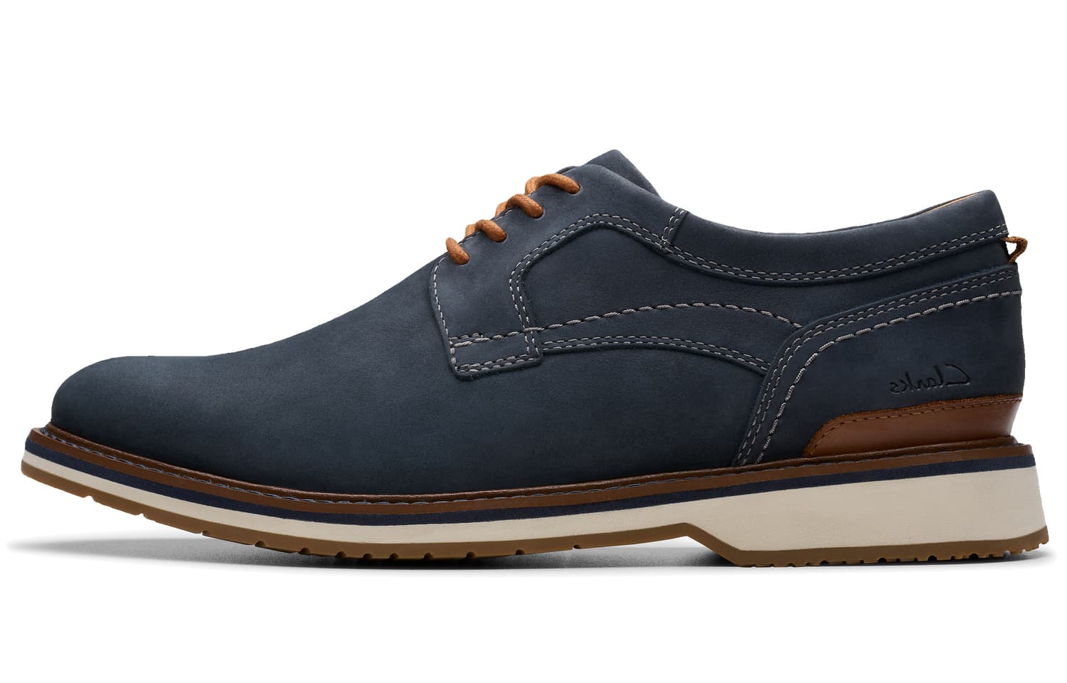 Clarks Cow Leather Comfort Versatile Casual Shoes Men's Blue