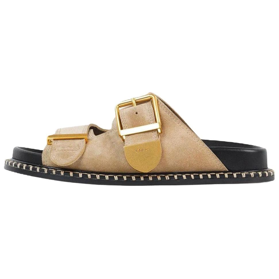 Chloe Rebecca Comfortable Minimalist Slide Sandals Women's Brown