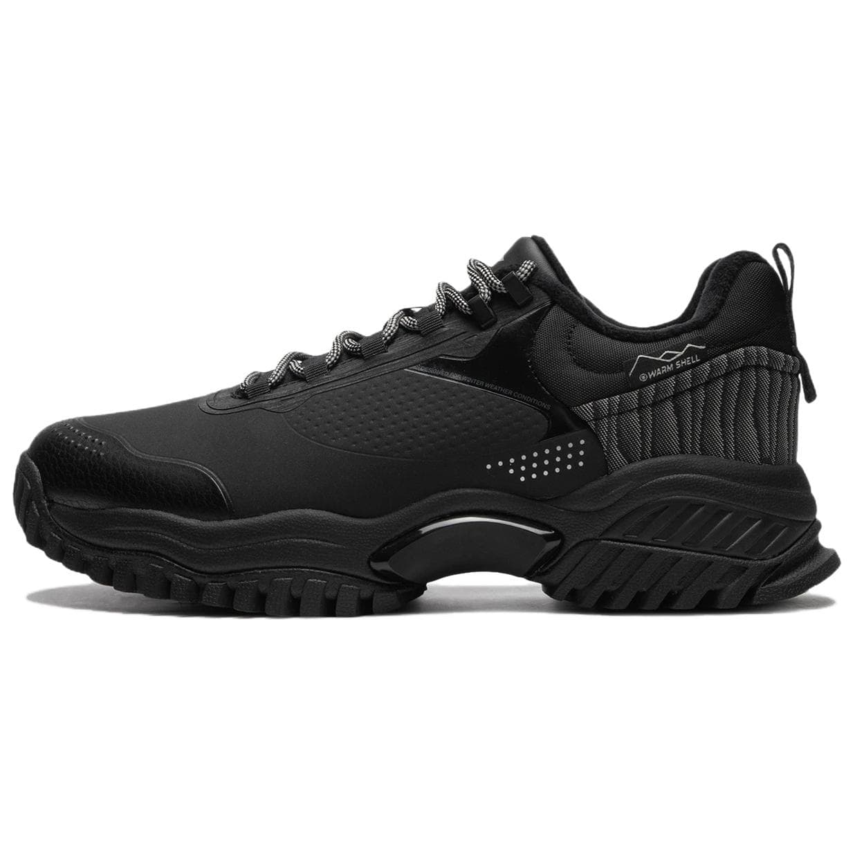 Li-Ning Comfort Versatile Trendy Wear-Resistant Warm Low-Top Casual Shoes Men's Black
