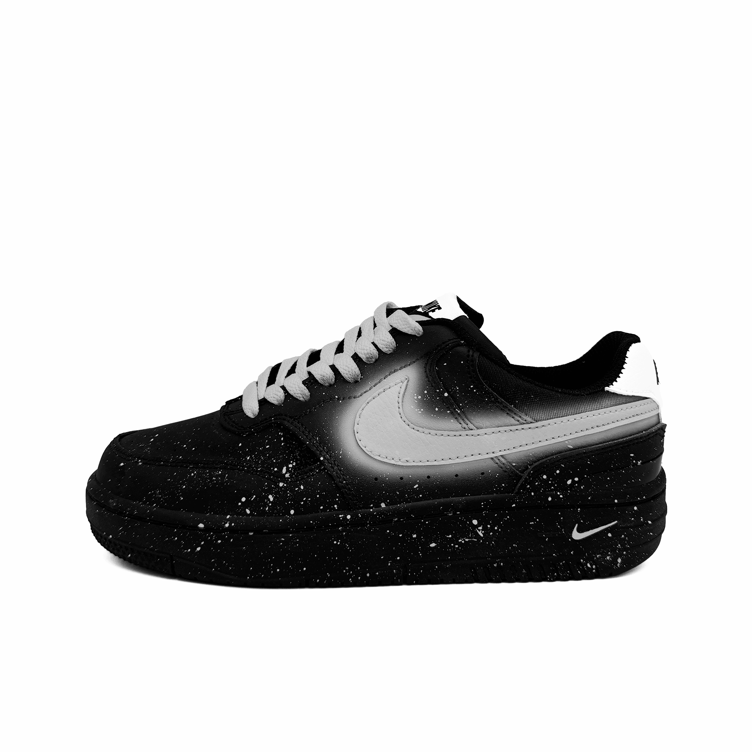 Nike Gamma Force Anti-Slip Wear-Resistant Low-Top Skateboard Shoes Women's Black White