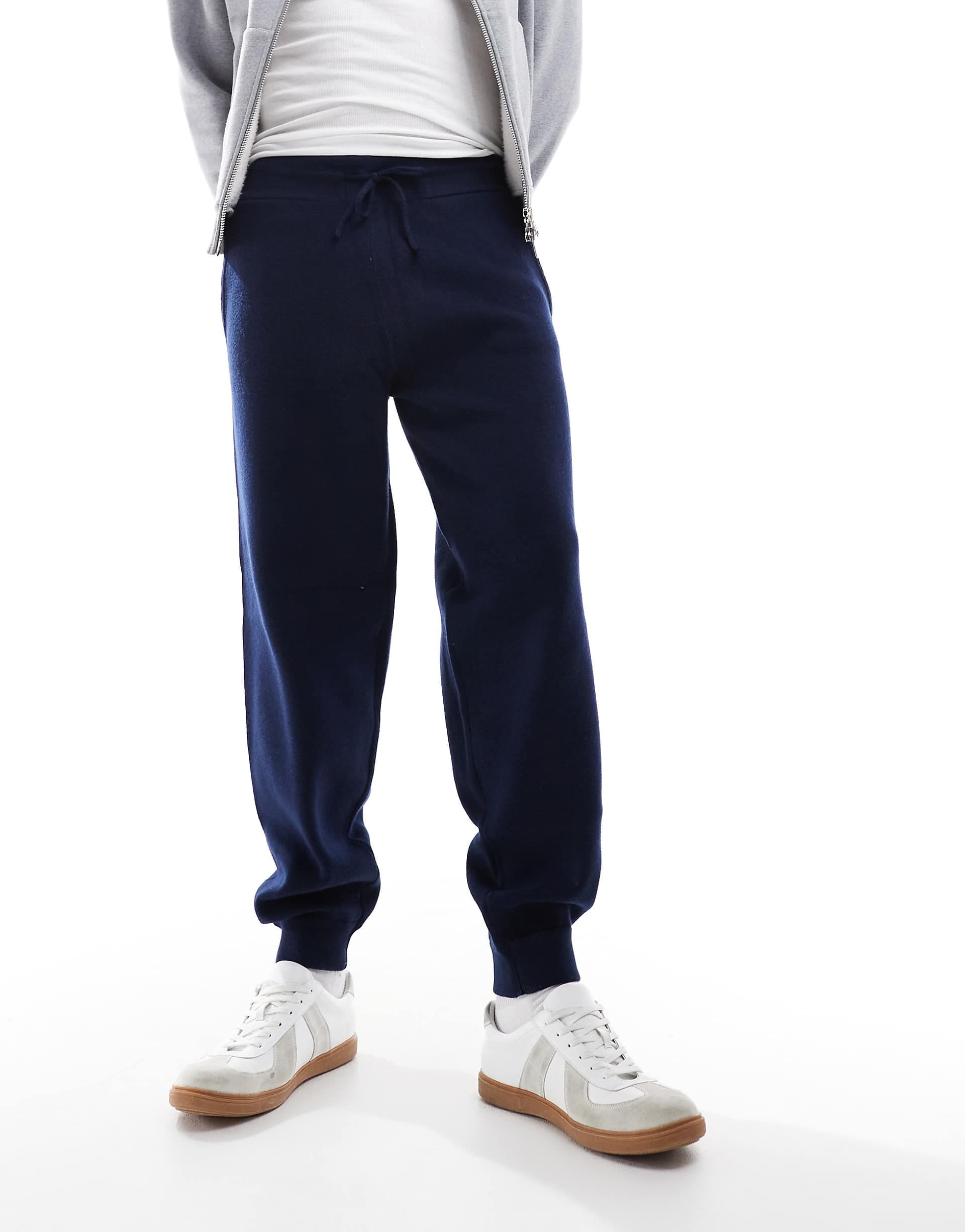 Jack & Jones Premium knit lounge sweatpants in navy