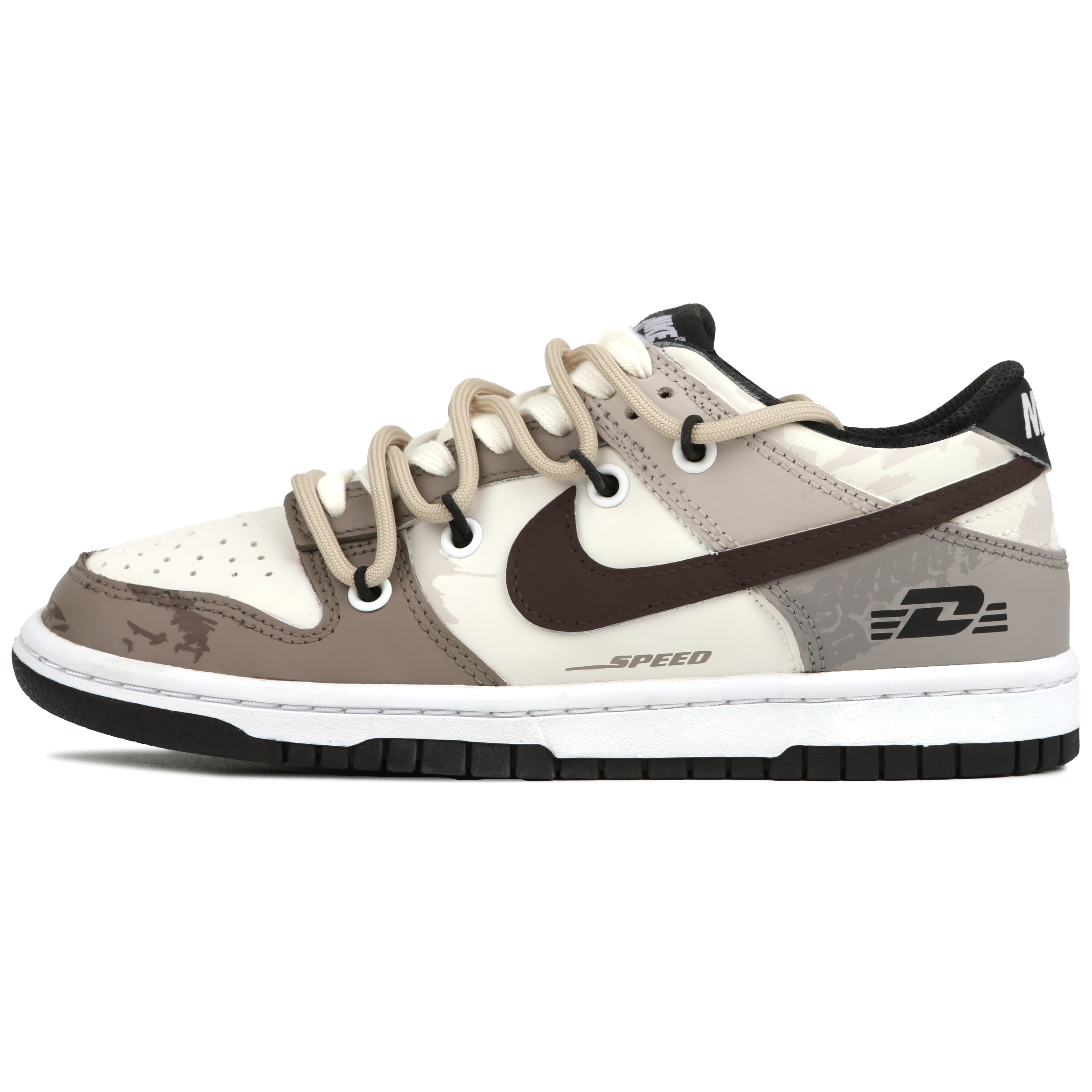 Custom Sneakers Nike Dunk 'Panda BV Desert Stone' Low-Top Casual Shoes Unisex Beige Brown