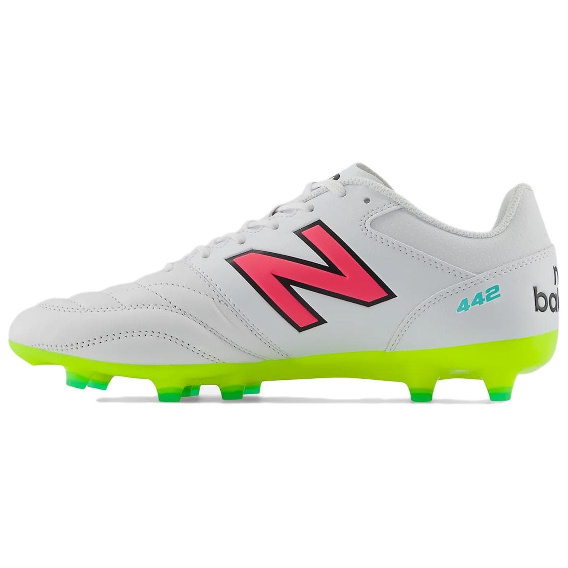 New Balance 442 V2 Pro HG Rubber Short Studs Slip-Resistant Soccer Shoes Unisex White