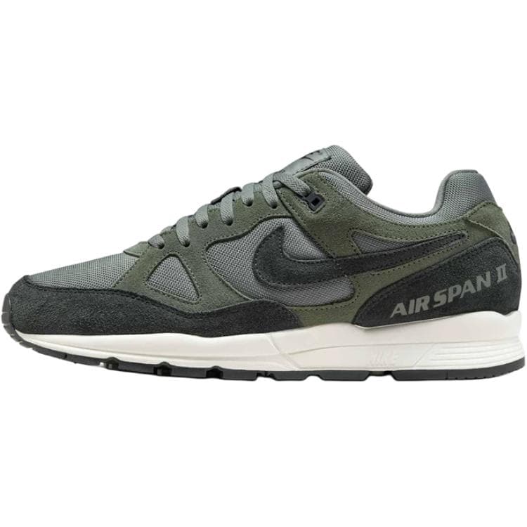 Nike Air Span 2 Cushioning Lightweight Low-Top Casual Shoes Men's Gray Green