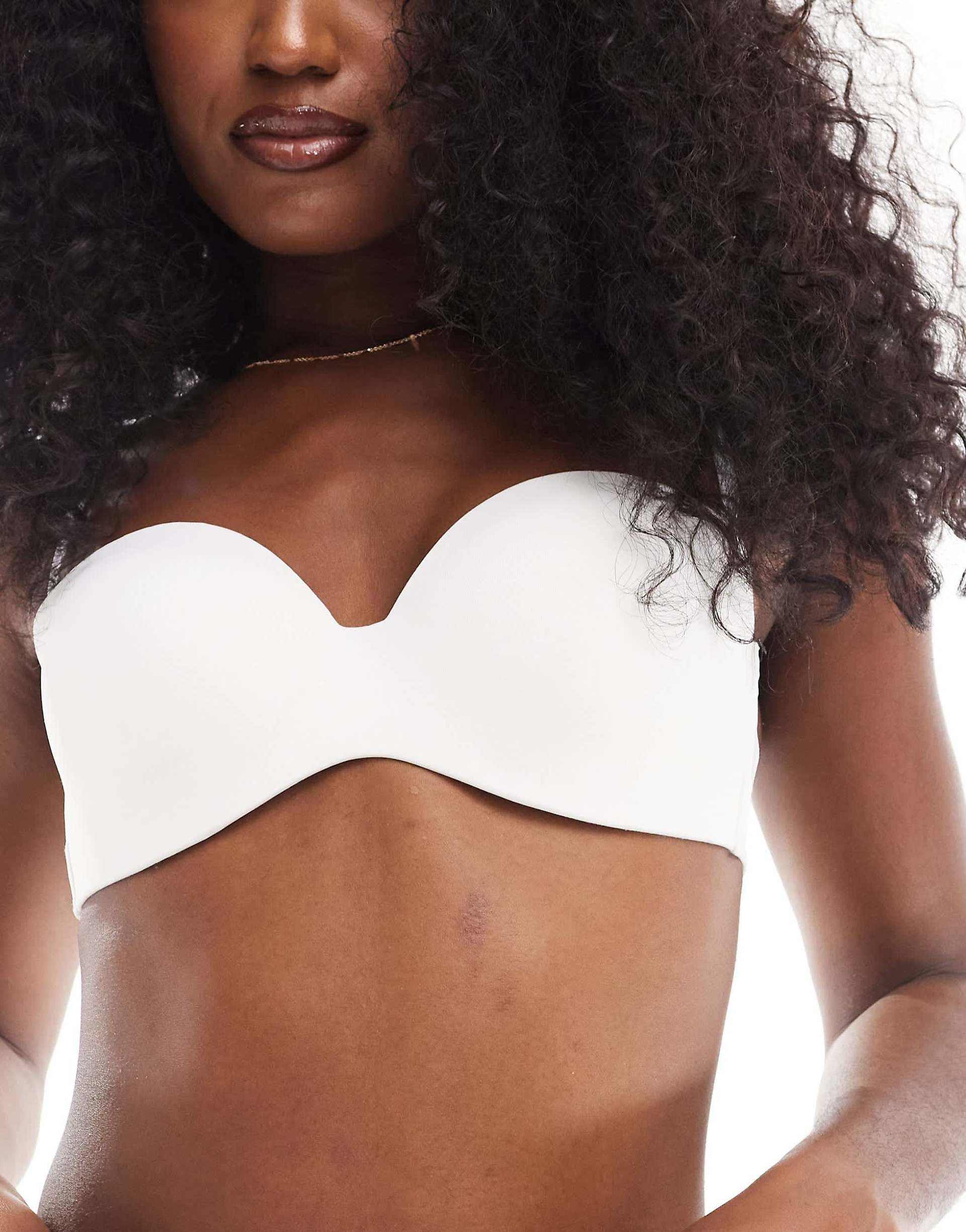 Cotton On seamless strapless bra in white