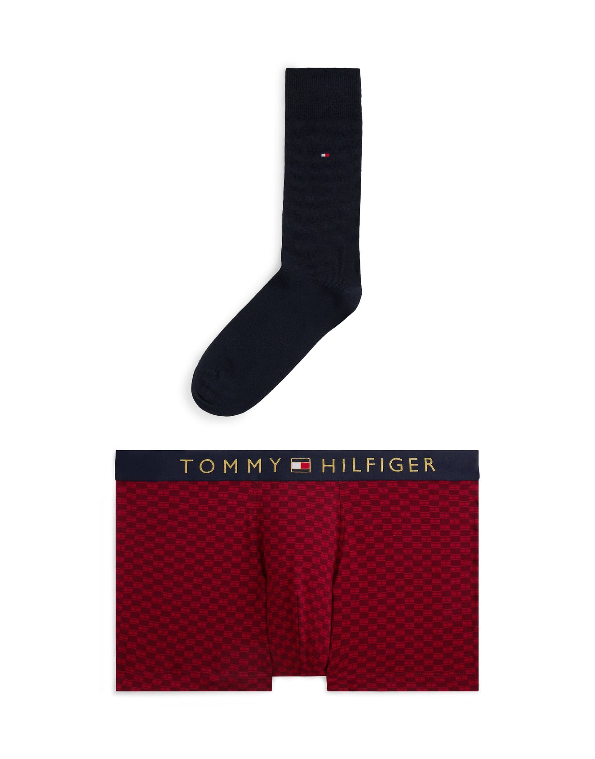 Tommy Hilfiger briefs and socks set in red and navy
