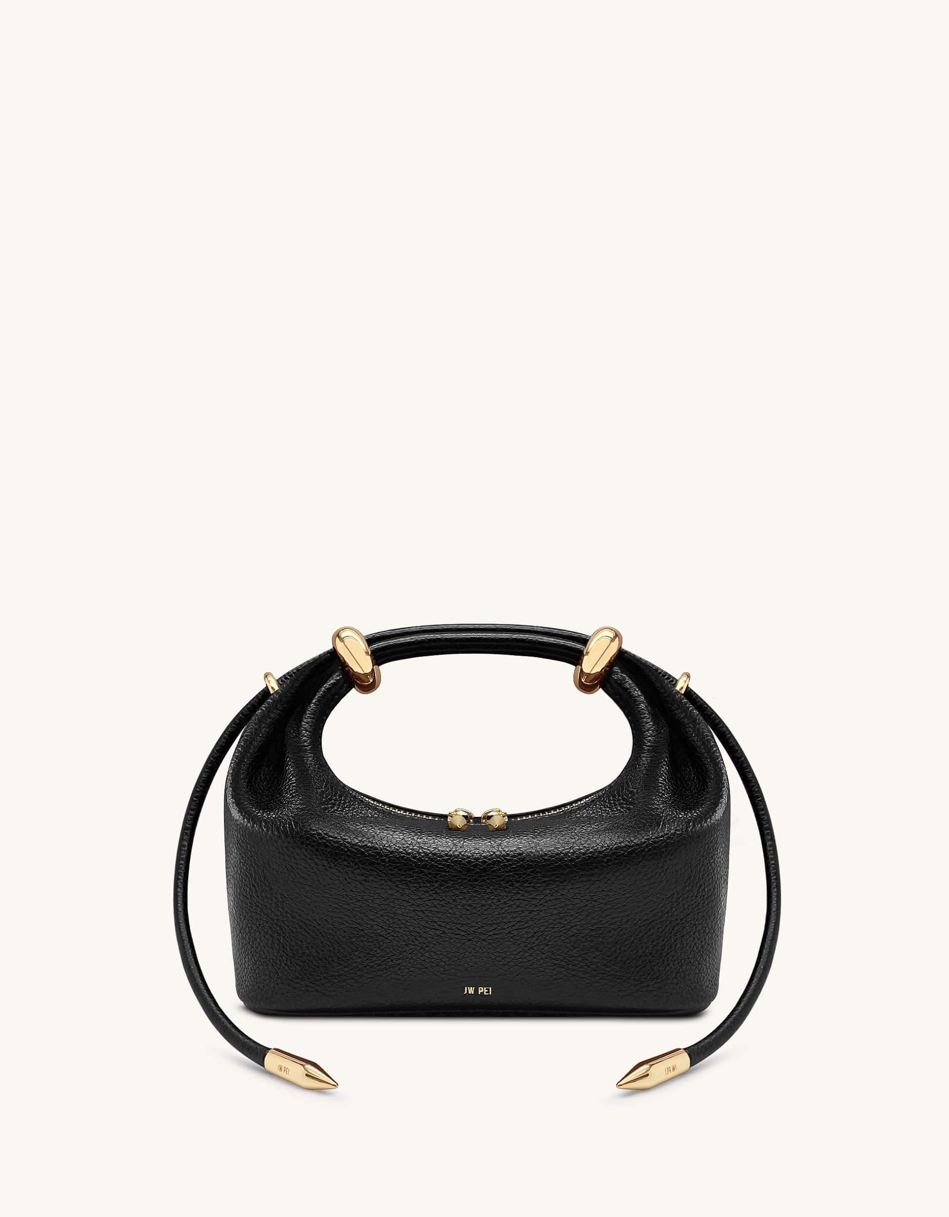 JW PEI Ellie top handle clutch bag in black