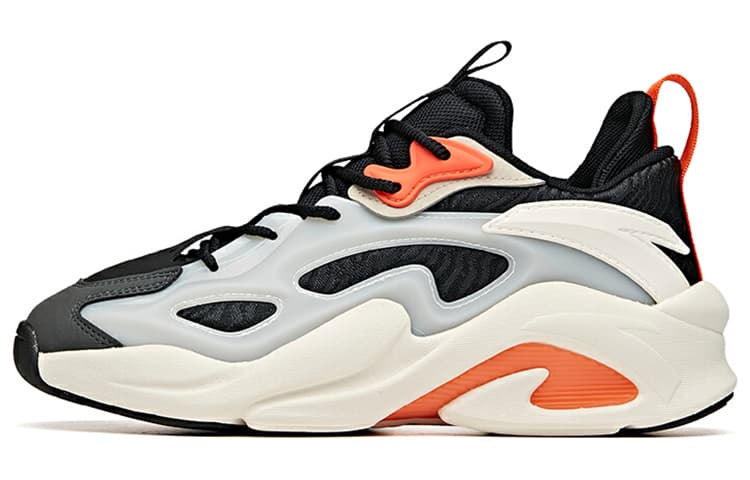 ANTA Bastard Chunky Sneakers Men Low-Top Black/White/Orange