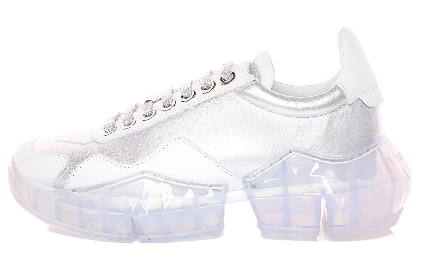 Jimmy Choo Diamond F Low-Top Casual Shoes Women's Silver