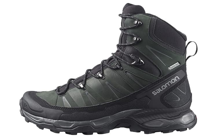 SALOMON Hiking / Trekking Shoes Men High-Top Black/Green