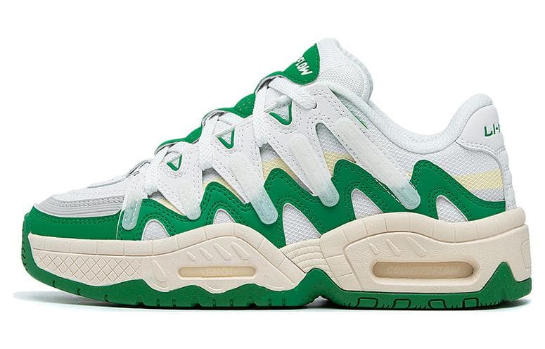 LINING Casual Shoes Women's Low-Top White Green