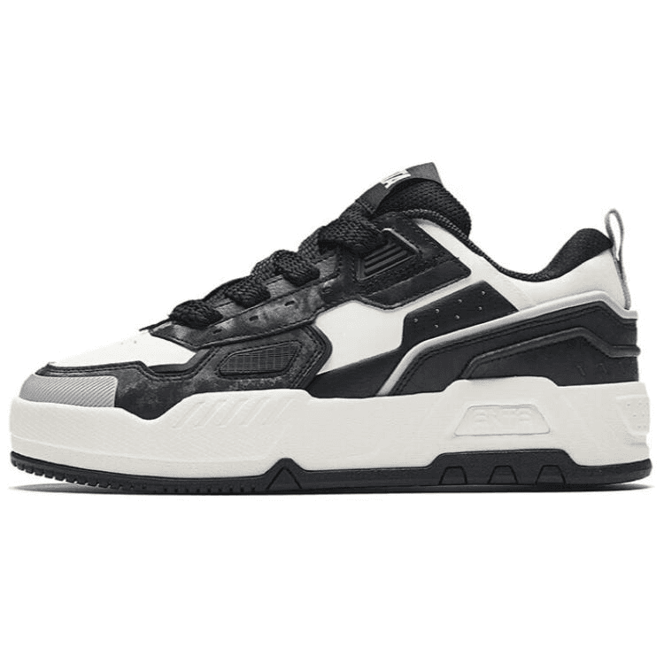 Anta Lifestyle Series Casual Versatile Wear-Resistant Cushioning Low-Top Sneakers Women's Black White