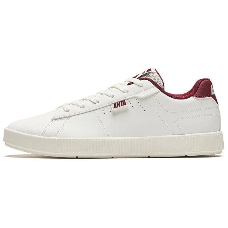 ANTA Skateboard Shoes Women's Low-Top White Red