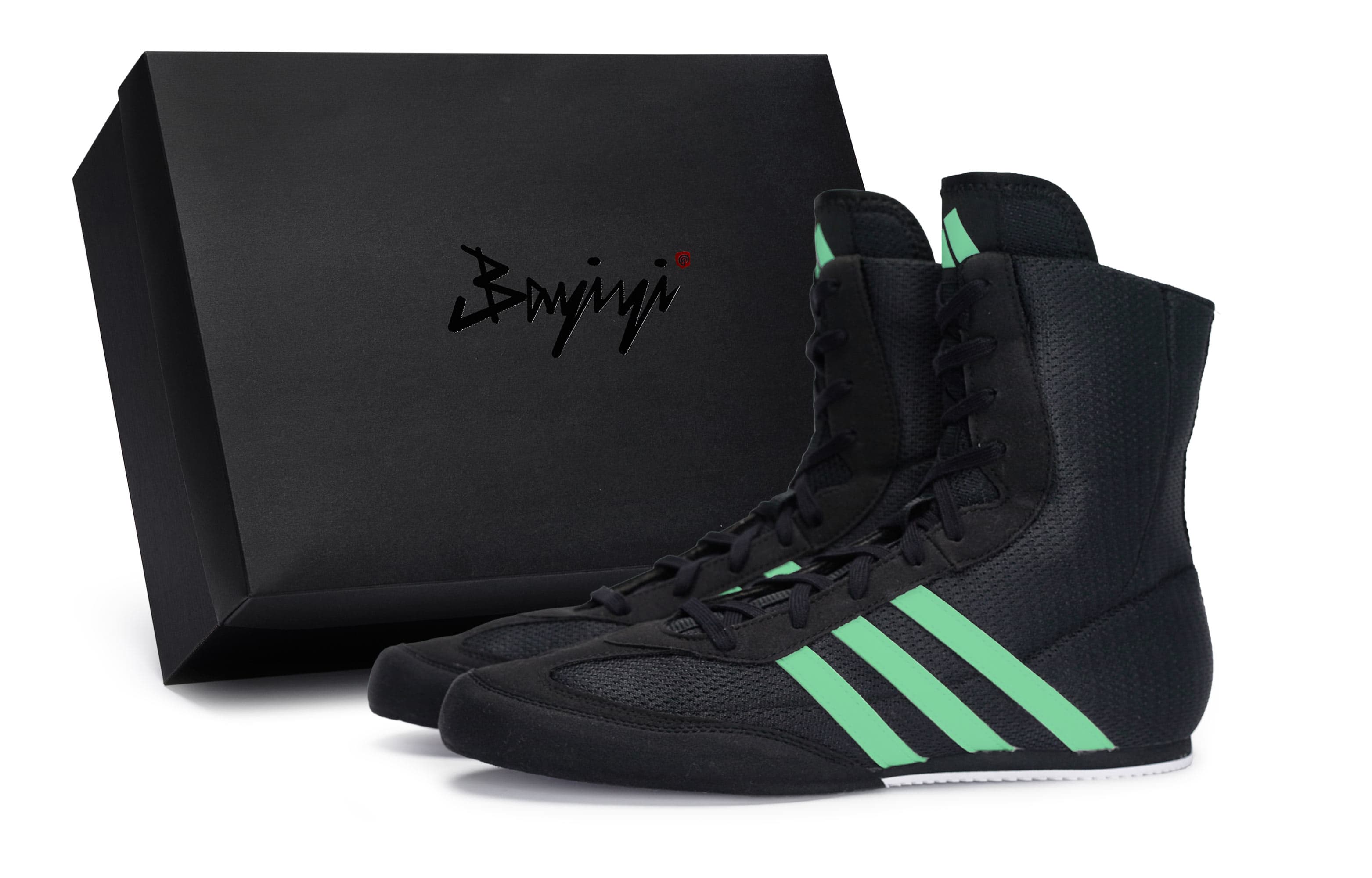 Adidas Box Hog 2.0 811 Manufacture Galaxy Voyage Green Anti-Slip Wear-Resistant High-Top Training Shoes Unisex Black