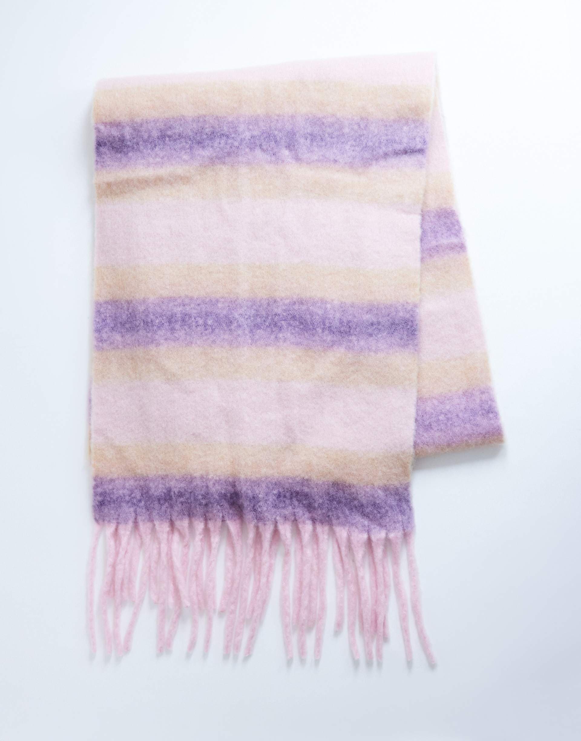 Topshop Sydney blanket scarf in purple stripes