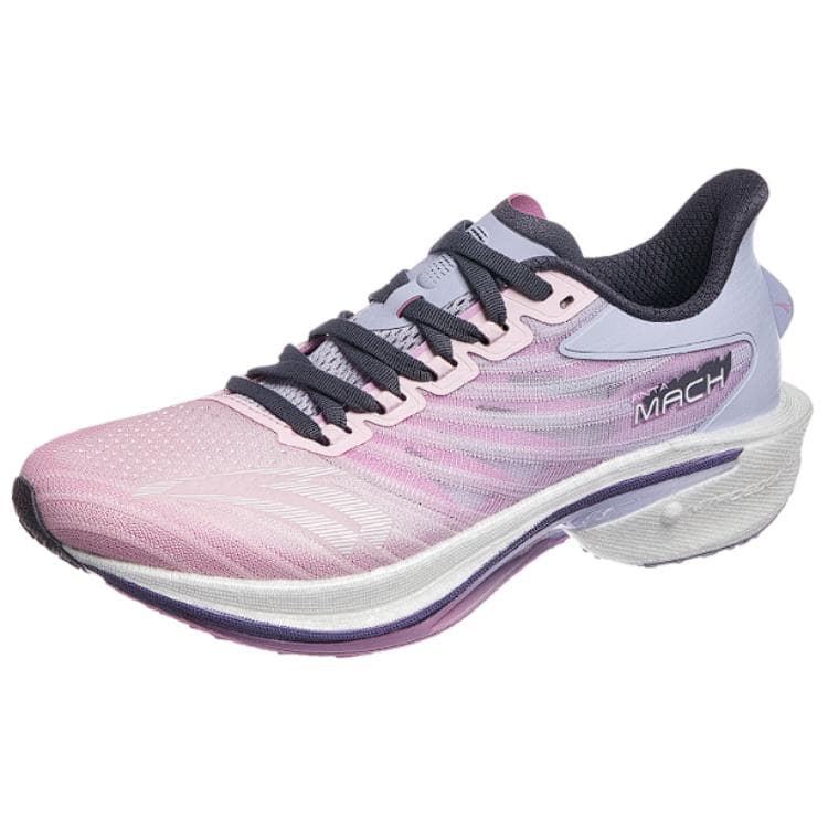 Anta Cushioning Wear Resistant Rebound Low Top Nitrogen Technology Training Running Shoes Women's Pink Purple Black