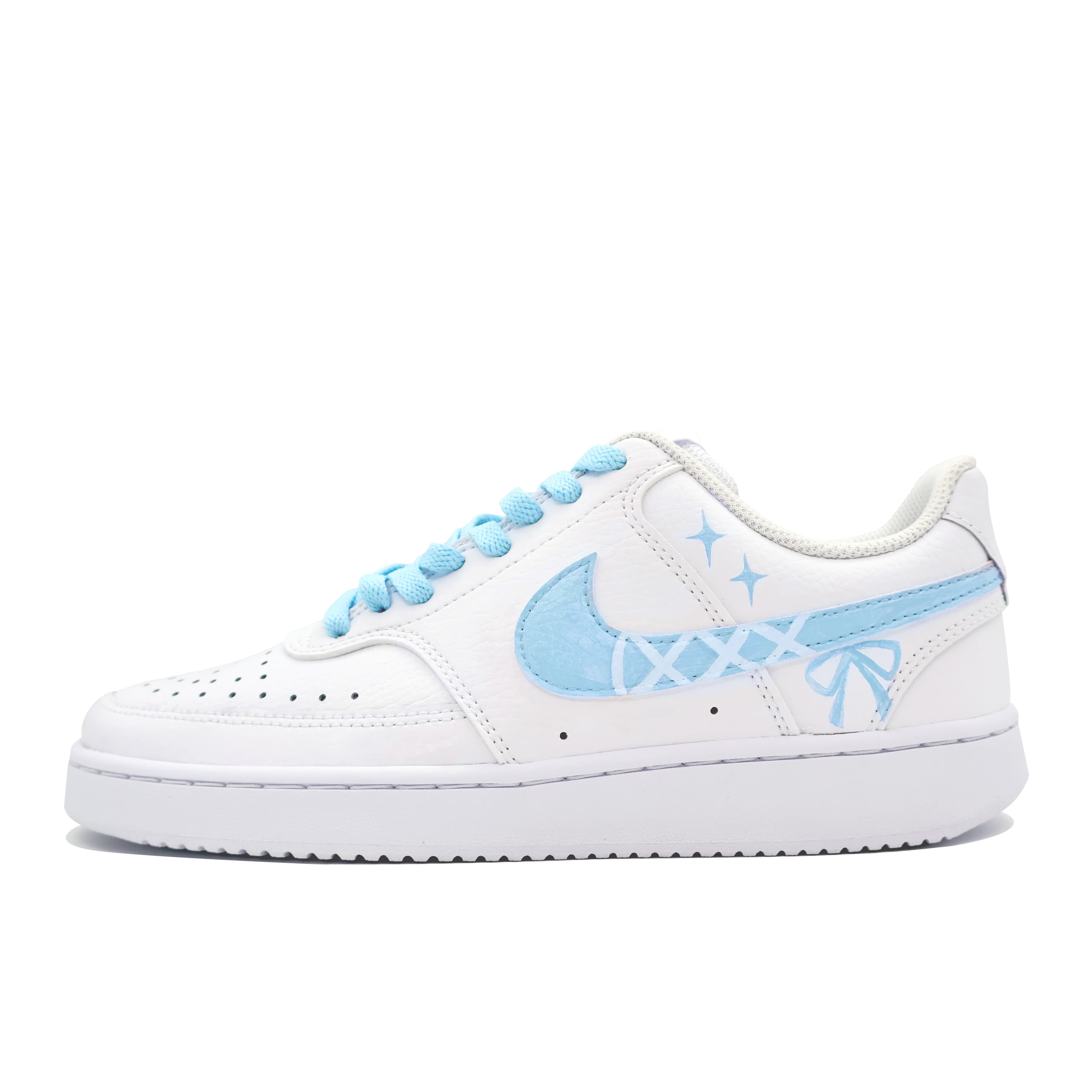 Nike Court Vision 1 Skateboard Shoes Women's Low-Top Blue