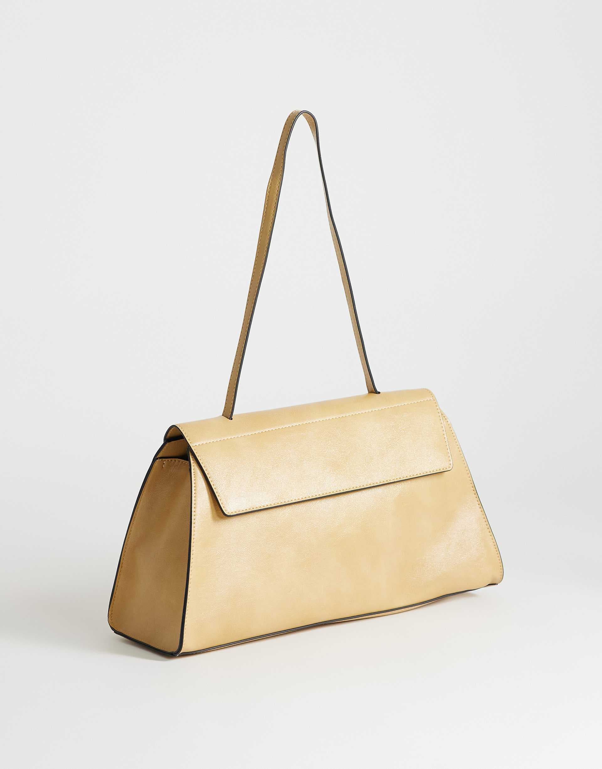 Topshop Stevey medium shoulder bag in buttermilk