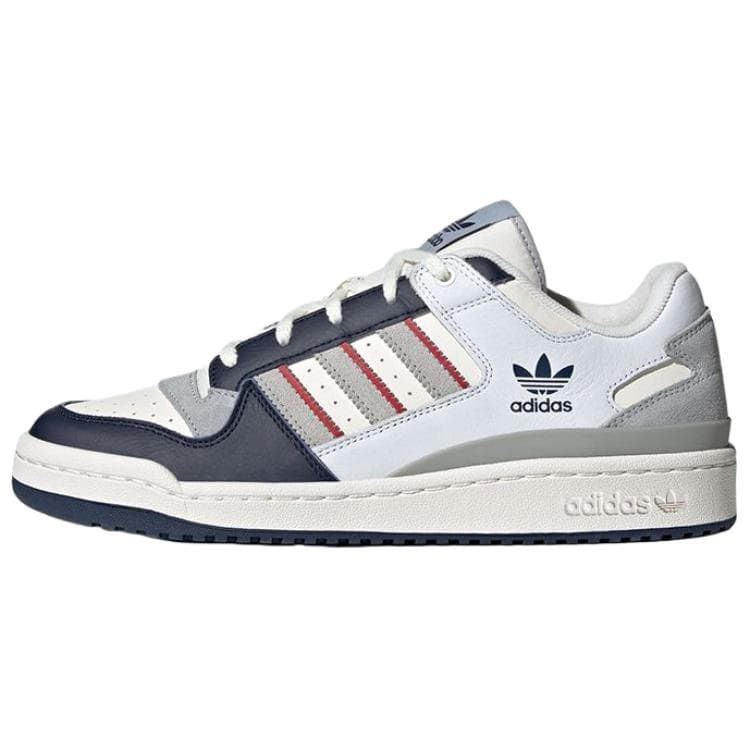 Adidas Originals FORUM CL Abrasion Resistant Low top Skateboard Shoes Men's White Gray Blue