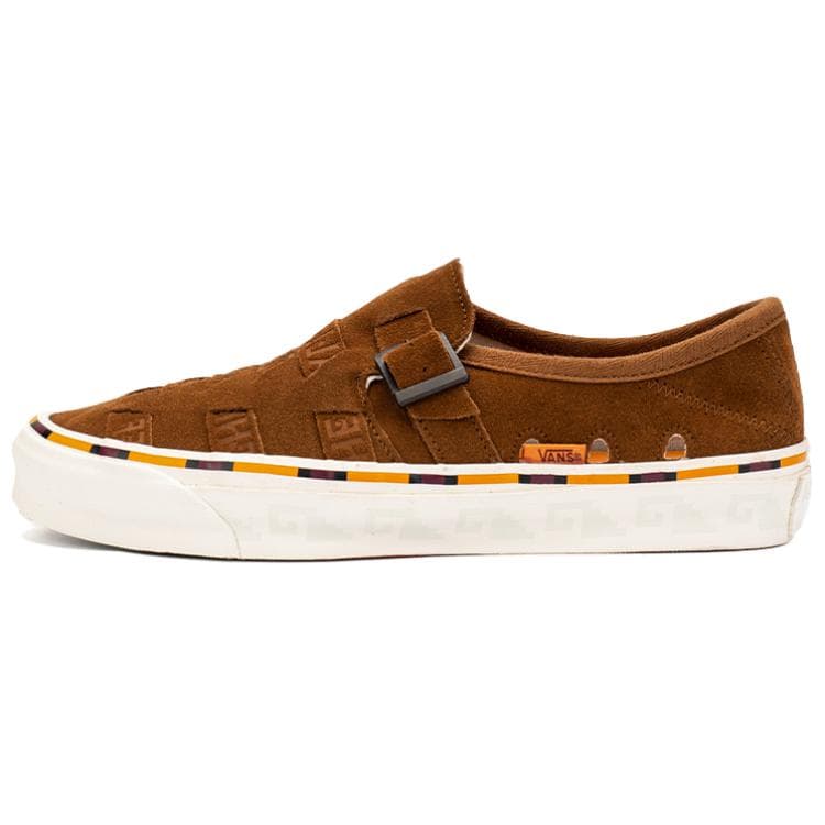 Taka Hayashi x Vans Style 47 Buckle Casual Lightweight Breathable Low-Top Skateboard Shoes Brown