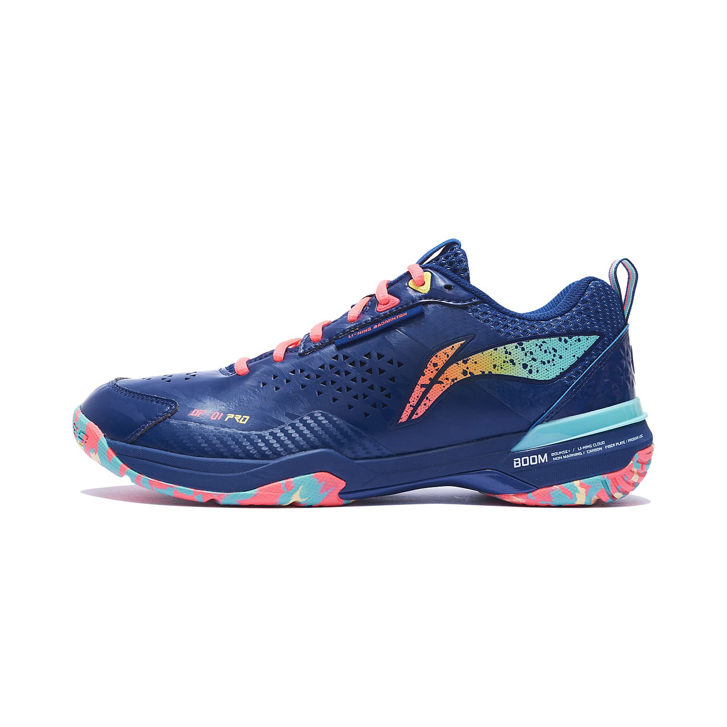 LiNing Blade Pro Anti Slip And Wear Resistant Breathable Low Top Badminton Shoes Unisex Navy