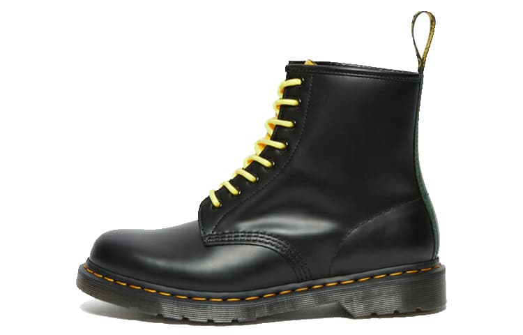 Dr.Martens 1460 Contrast Smooth Leather Lace Up Boots 'Black'
