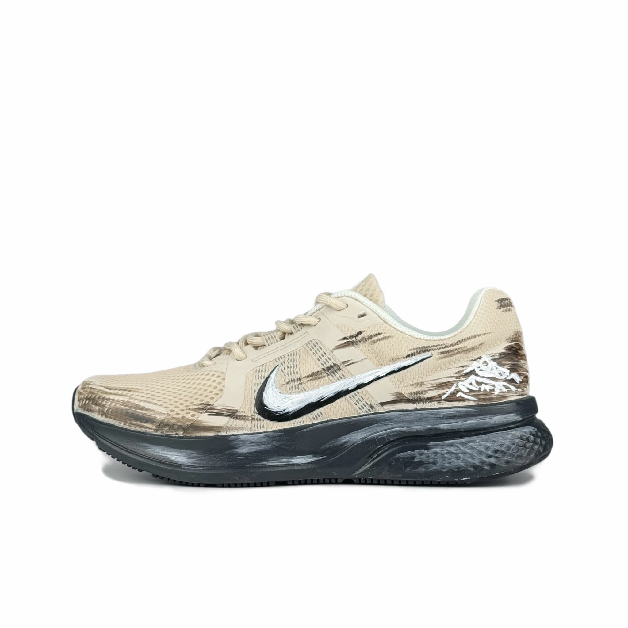 Custom Sneakers Nike Desert Walker Trendy Hand-Painted Fabric Durable Anti-Slip Low-Top Rubber Casual Training Running Shoes Men's Brown