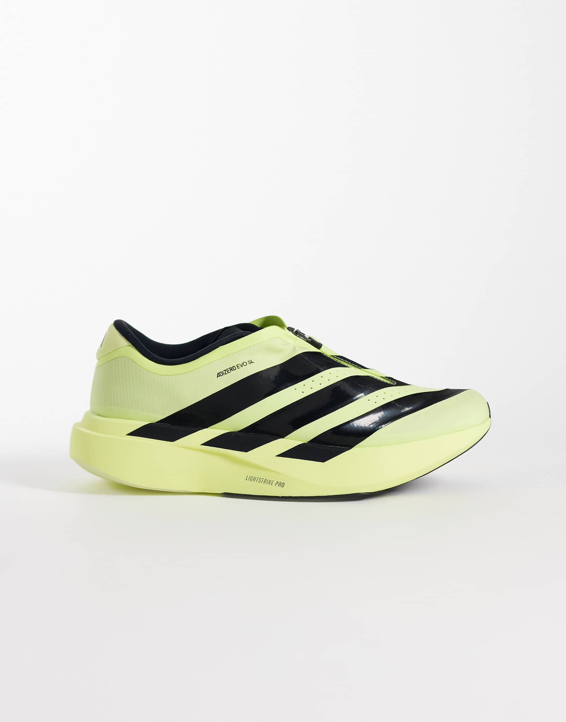 adidas Running Adizero Evo SL zip up sneakers in yellow and black