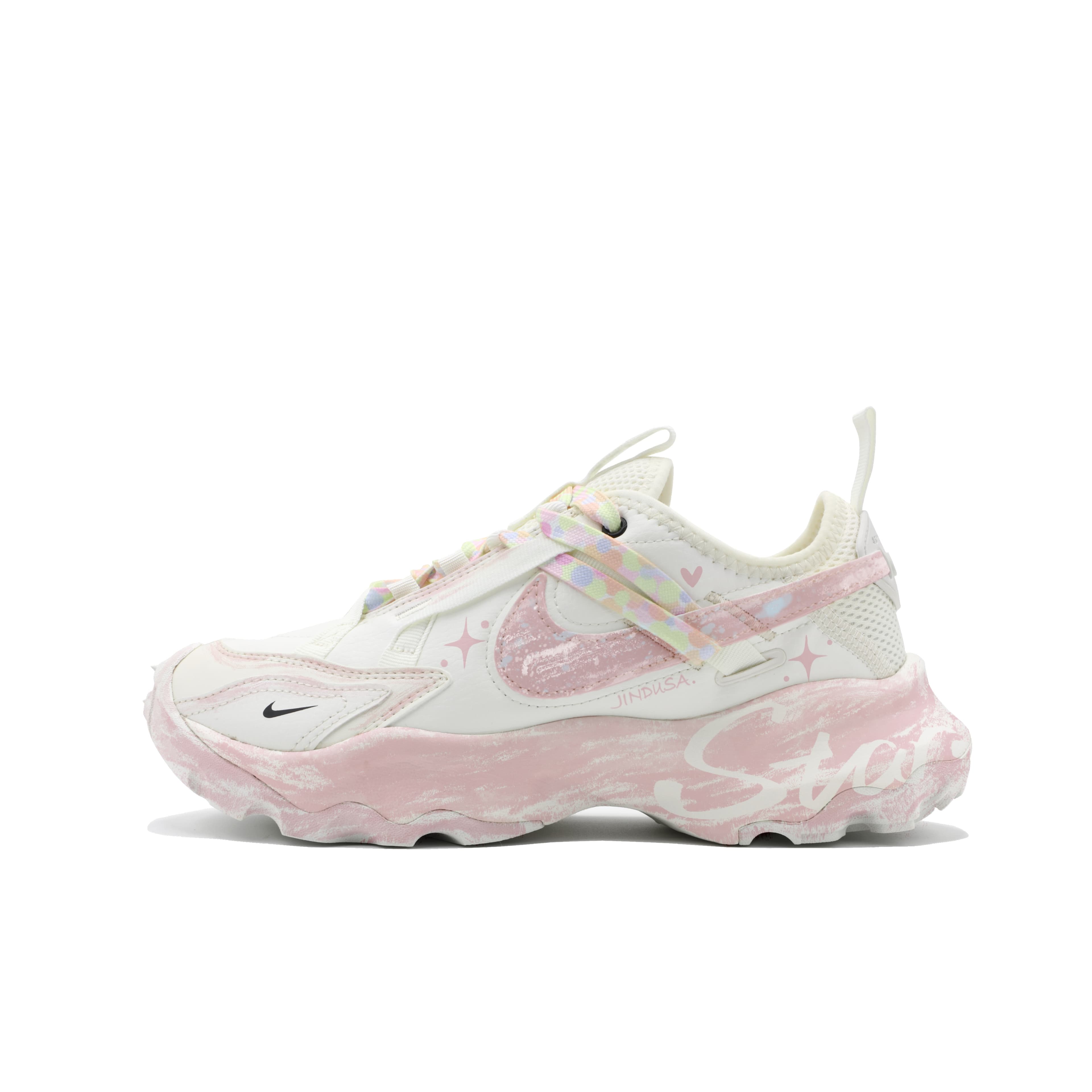 Custom Sneakers Nike TC 7900 'Fantasy Pink Star' Elegant Comfort Fashion Dreamy Premium Wear-Resistant Platform Low-Top Casual Shoes Women's