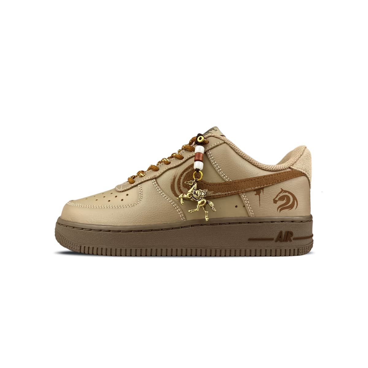 Nike Air Force 1 Lv8 'Eight Stones' 'Horse & Swan' Couple Autumn Winter Maillard Retro Casual Horse Year Buff Wear-Resistant Low-Top Skate Shoes Unisex Wheat