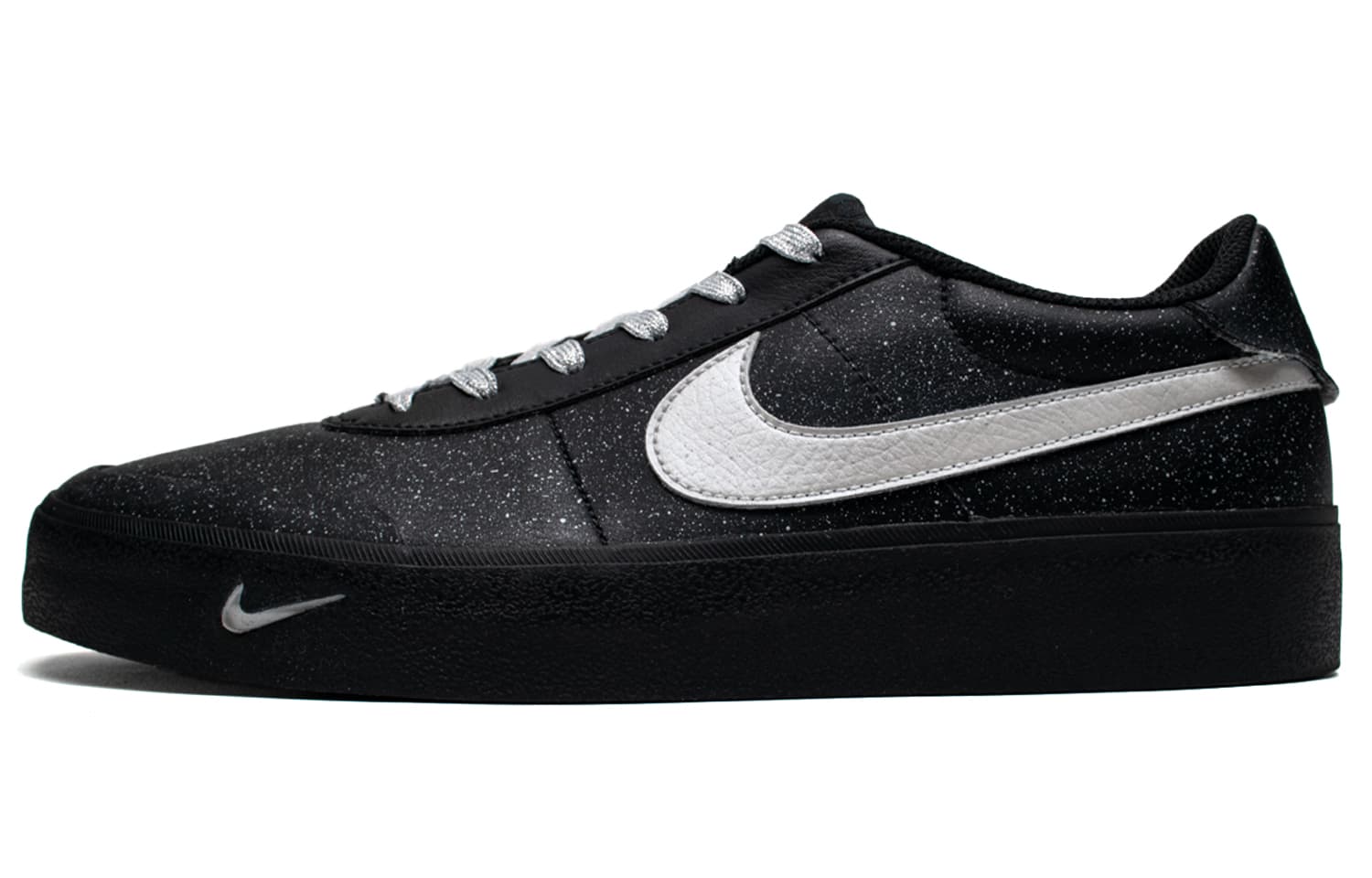 Nike Court Shot Silver Wing Baby's Breath Anti-Slip Wear-Resistant Low-Top Skateboard Shoes Men's Black Silver