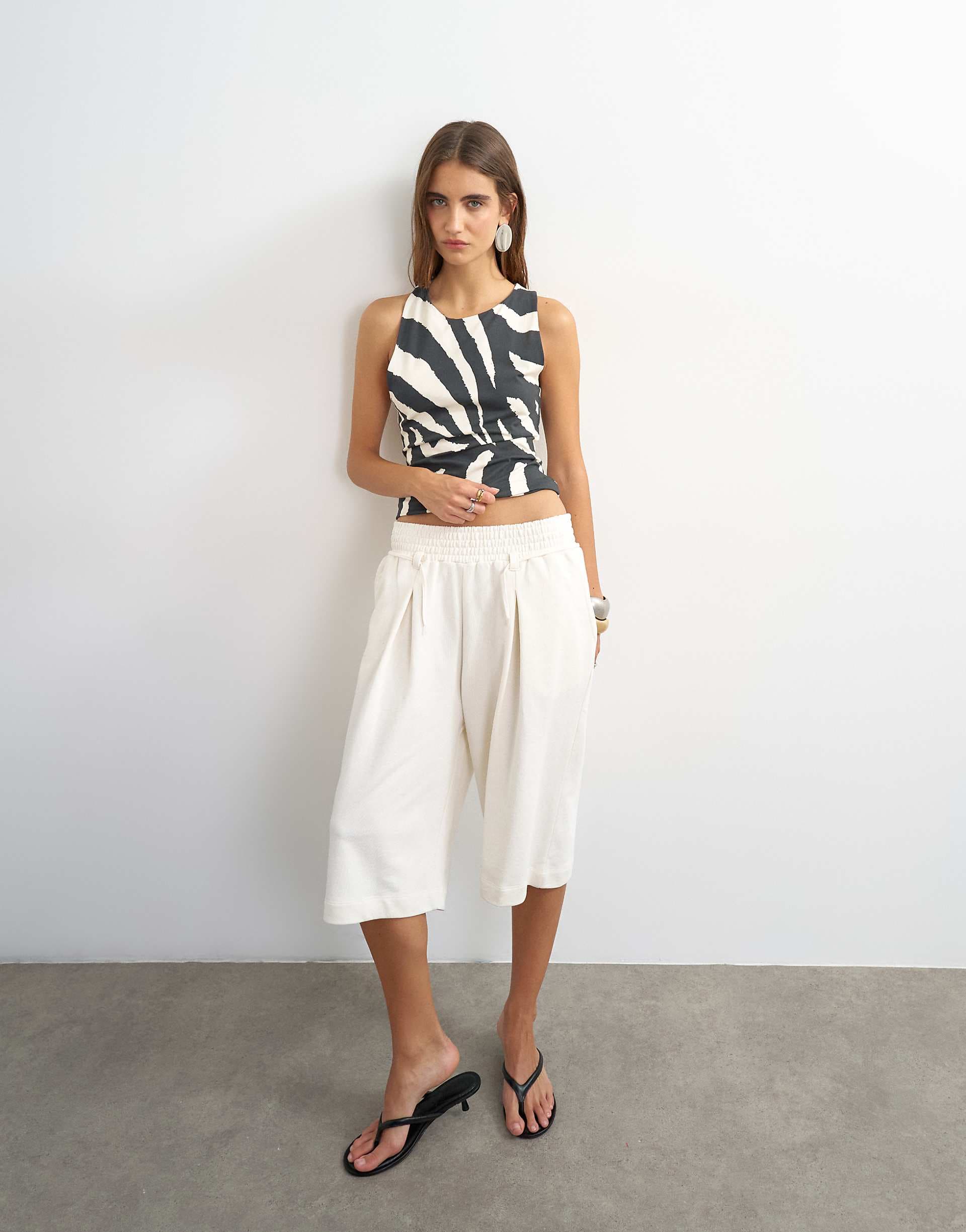 Topshop board shorts in ivory