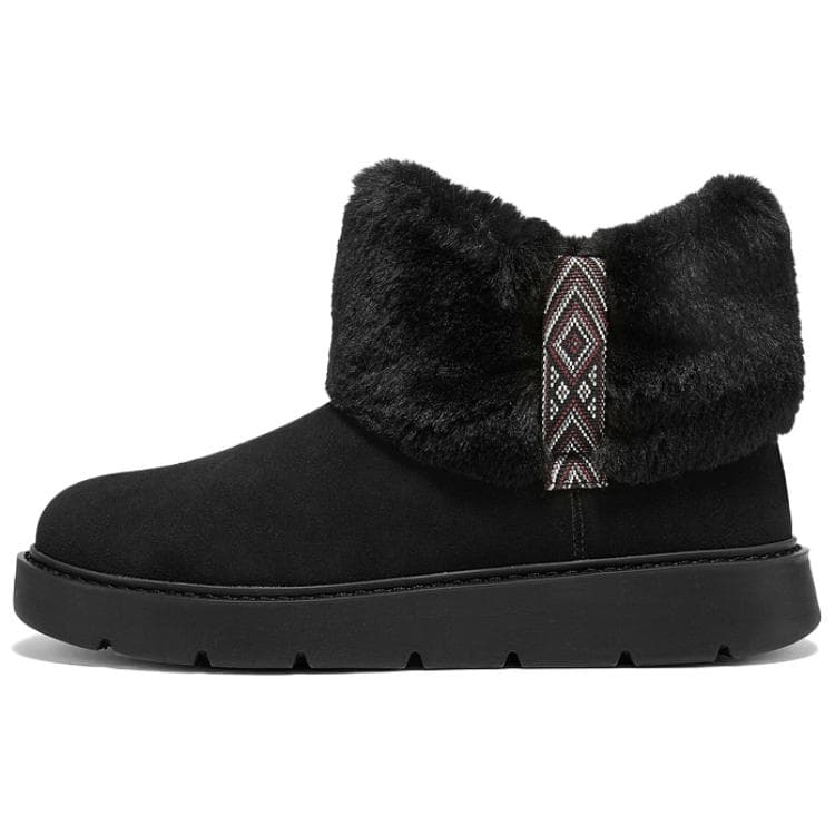 Skechers Warmth Heightening Wrapping Comfortable Soft Short Snow Boots Women's Black