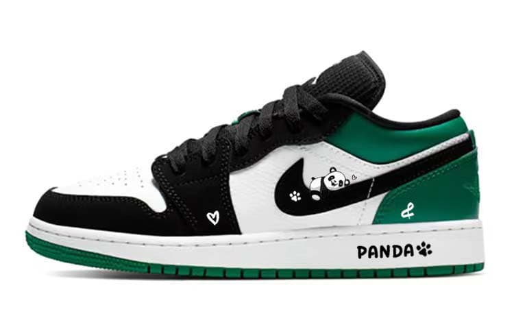 JORDAN Air JORDAN 1 Vintage Basketball Shoes Women's Low Top Green/Black