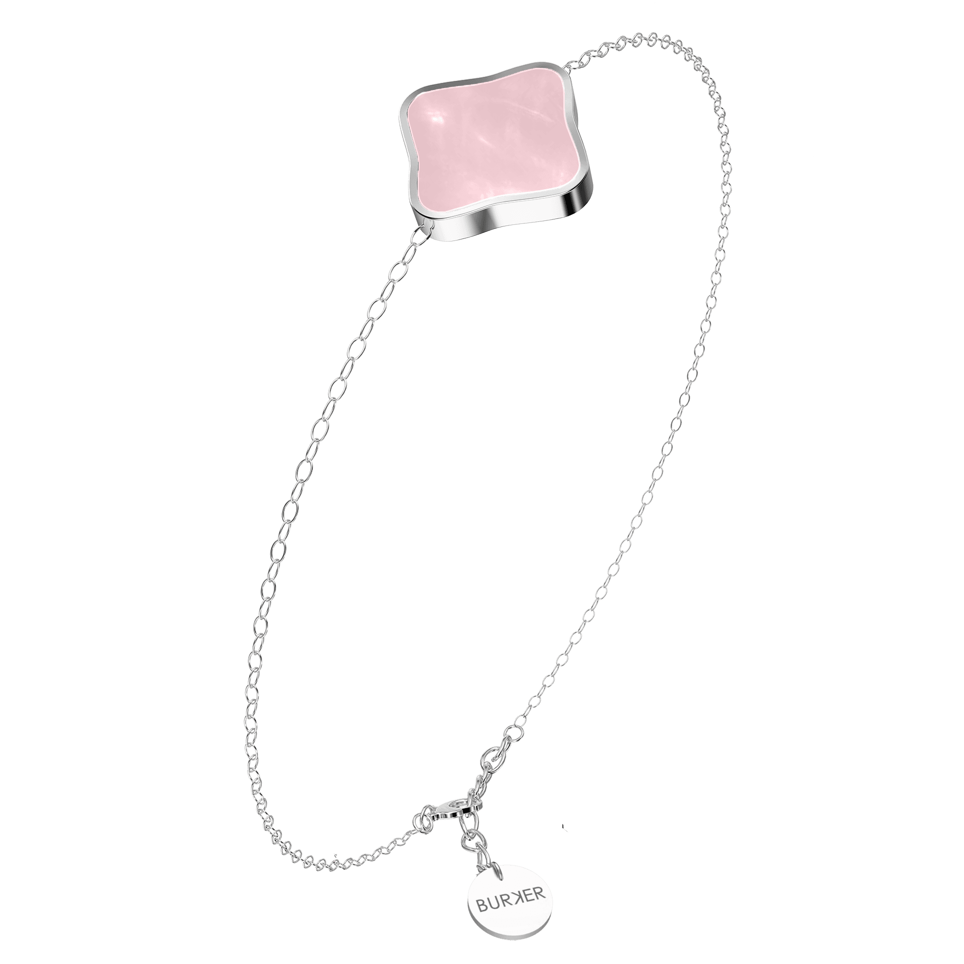 Flora Silver Pink Bracelet